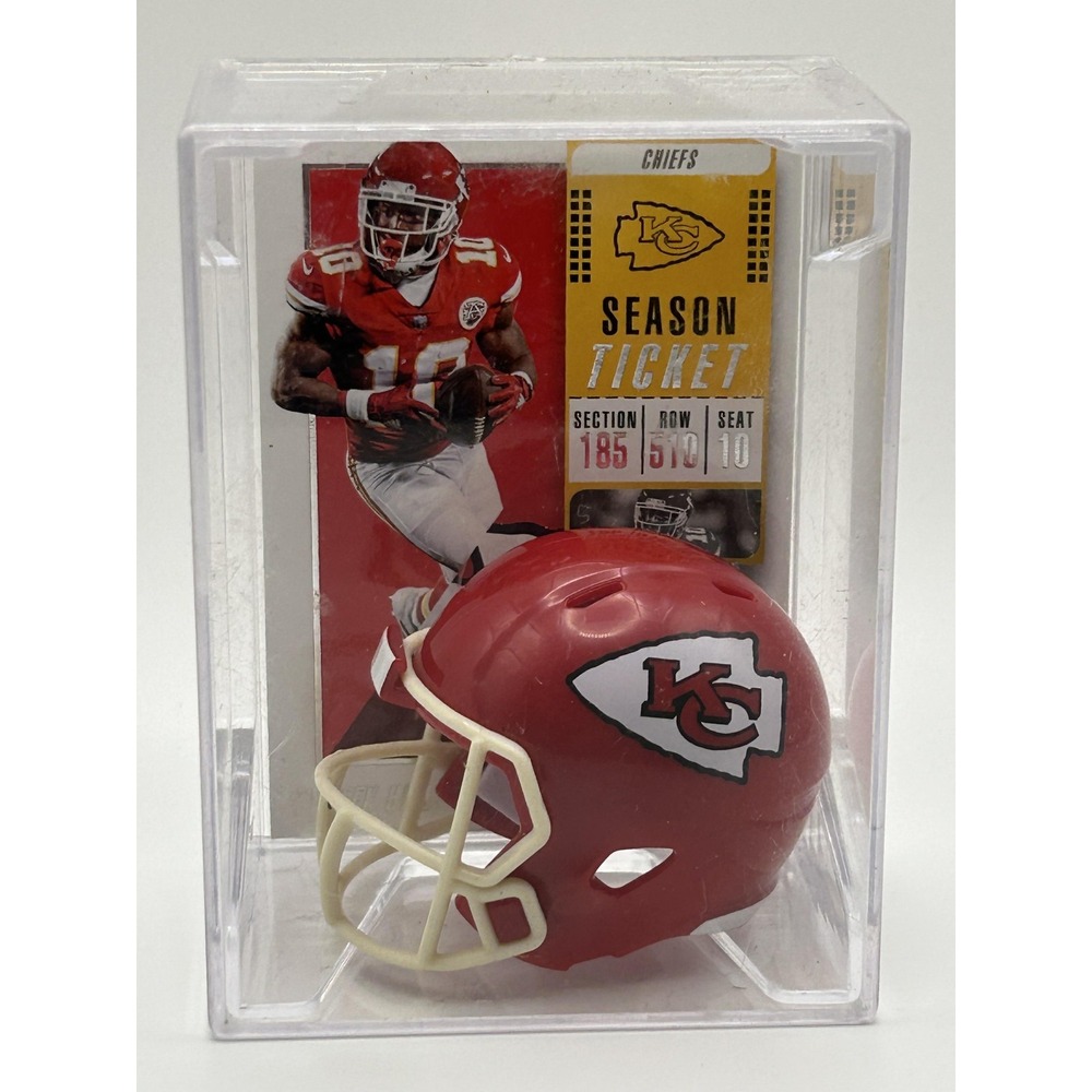 Kansas City Chiefs Mini Helmet‎ Card Display Red NFL Football Tyreek Hill 2018